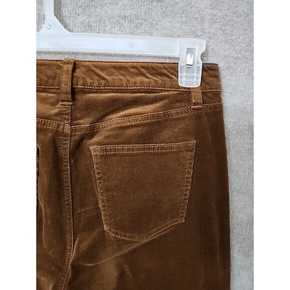 Talbots Flare Flawless Five-Pocket Corduroy Pants Womens 8 Petite Brown Stretch - Picture 5 of 9